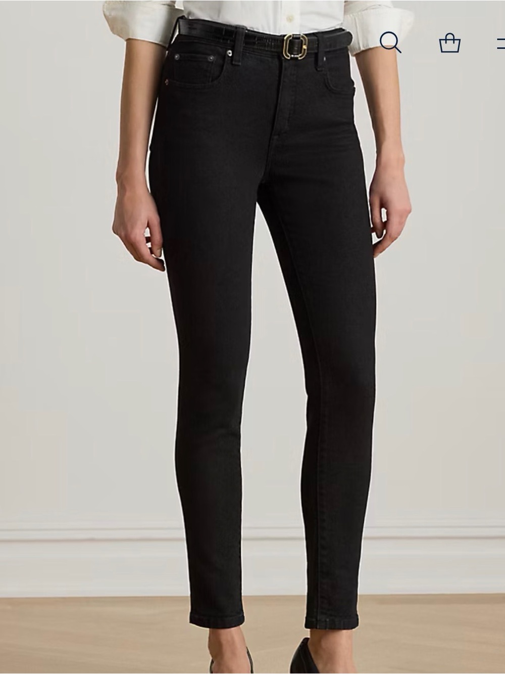 Women’s High-Rise Black Skinny Ankle Jeans